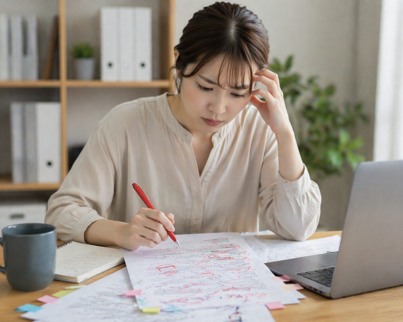 内容確認中のイメージ