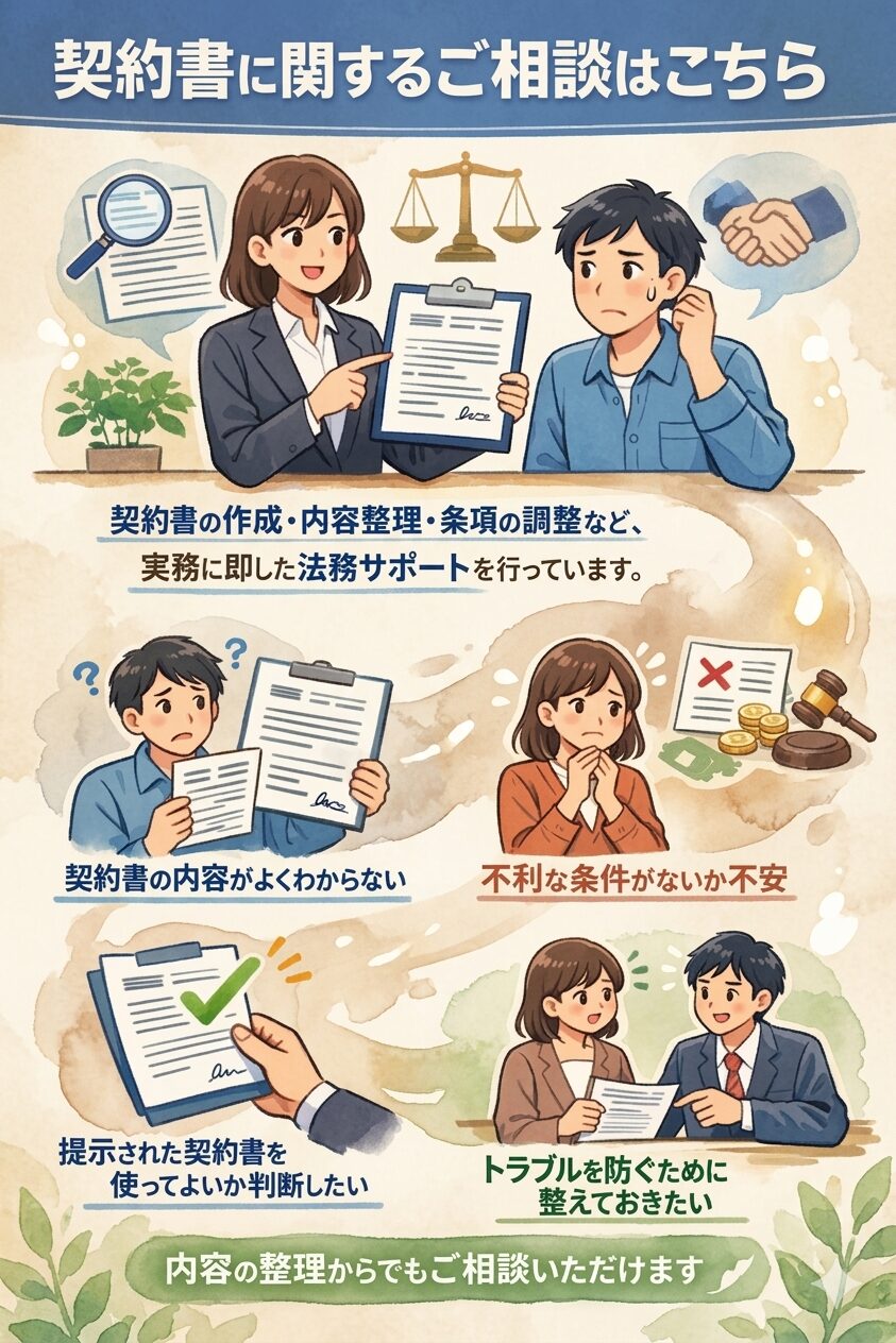契約書に関する相談はこちら
