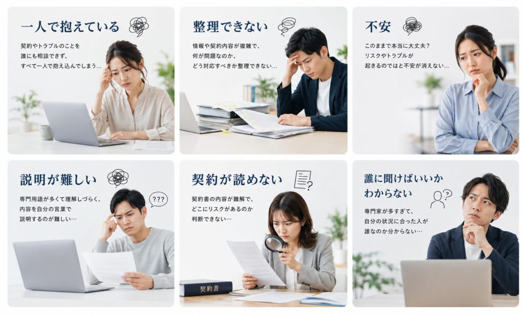 契約書にまつわる様々な悩み