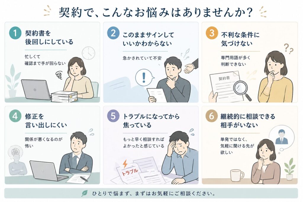 業務委託契約書の悩み