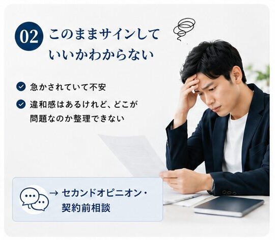 このままサインしていいかわからない