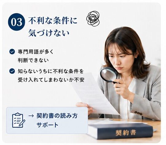 不利な条件に気づけない