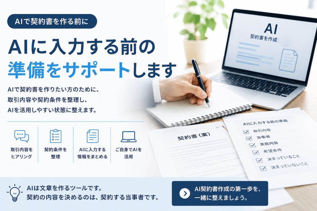 AI契約書作成準備サポート